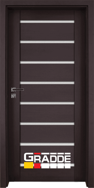 Интериорна врата Gradde модел Axel Glas, Орех Рибейра