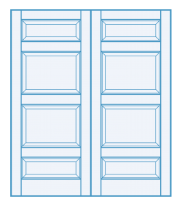 Схема на двукрила врата