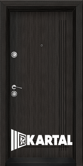 Блиндирана входна врата ТP-003, цвят Черна перла, облечена каса