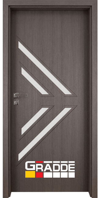 Интериорна врата Gradde серия Paragon, модел Glas 3.4 в цвят Череша Сан Диего