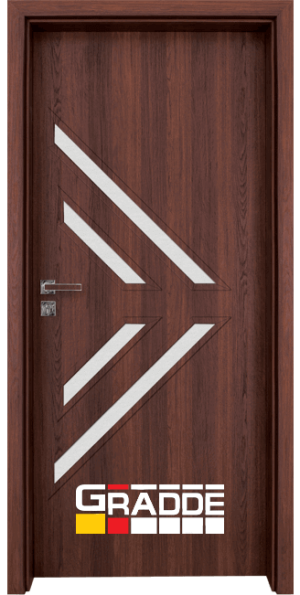 Интериорна врата Gradde серия Paragon, модел Glas 3.4 в цвят Шведски Дъб
