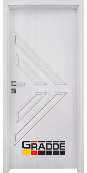 Интериорна врата Gradde серия Paragon, модел Glas 3.4 в цвят Сибирска Лиственица