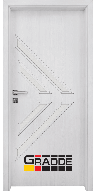 Интериорна врата Gradde серия Paragon, модел Glas 3.4 в цвят Сибирска Лиственица