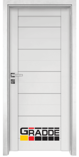 Интериорна врата Gradde модел Aaven Voll, Бял мат