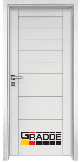Интериорна врата Gradde модел Aaven Voll, Бял мат