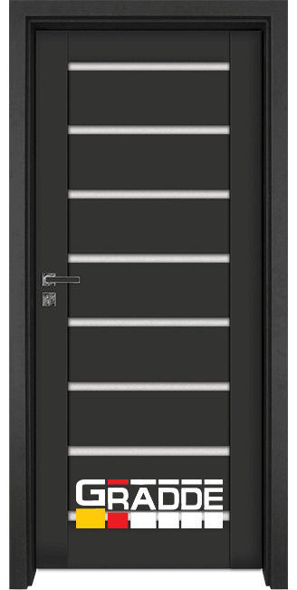 Интериорна врата Gradde модел Axel Glas, Антрацит мат