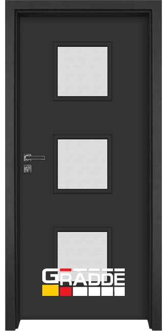 Интериорна врата модел Bergedorf, серия Gradde, цвят Антрацит Мат