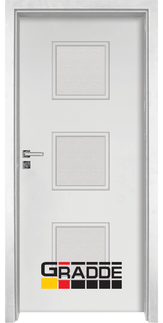 Интериорна врата модел Bergedorf, серия Gradde, цвят Бял Мат