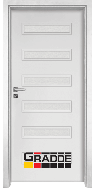 Интериорна врата модел Schwerin, серия Gradde, цвят Бял Мат