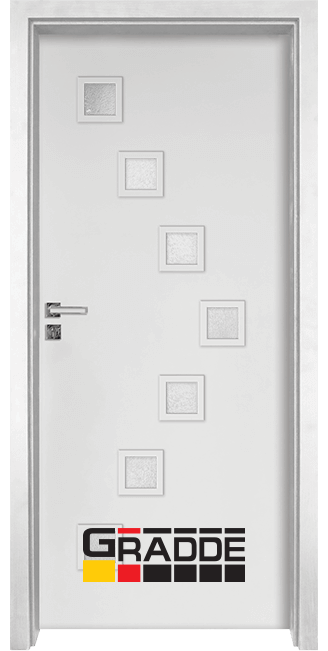 Интериорна врата модел Zwinger, серия Gradde, цвят Бял Мат