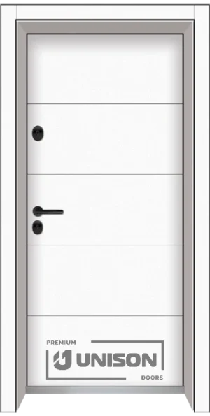 Входна врата Unison Clima Pro, цвят Бял Мат