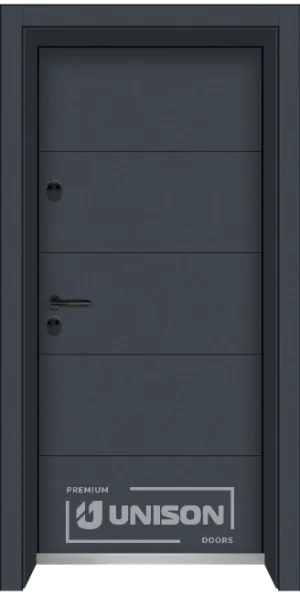 Входна врата Unison Clima Pro, цвят Графит